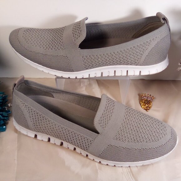 COLE HAAN WOMEN'S GREY ZERO GRAND OS SLIDER DRESS CASUAL WALKING FLAT TRAINER 9M - Picture 1 of 10